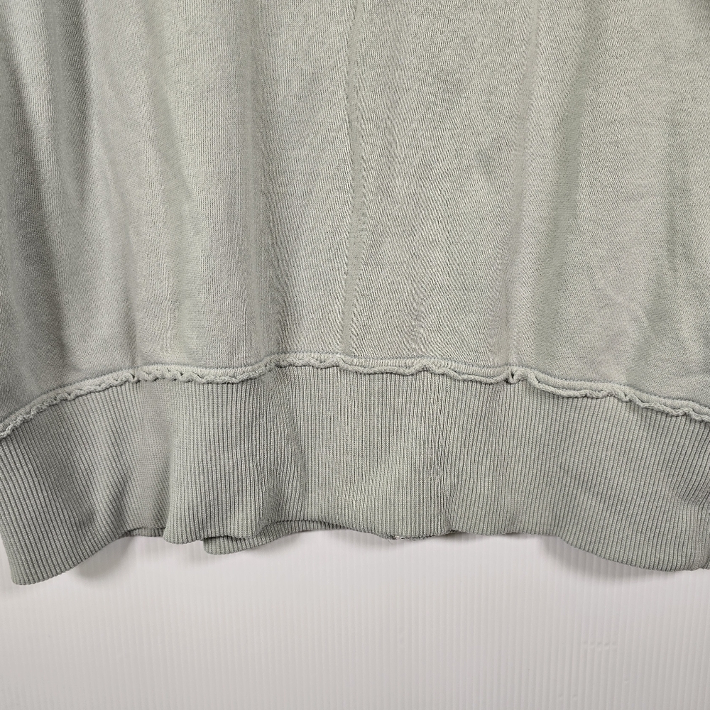 Aerie Womens Oversized Soft SageGreen Full Zip Hooded Sweatshirt Size M Pockets - Picture 11 of 11